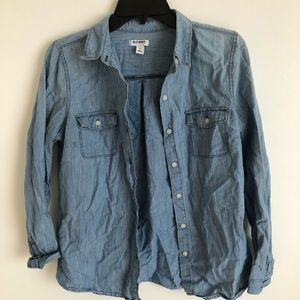denim chambray button up size small